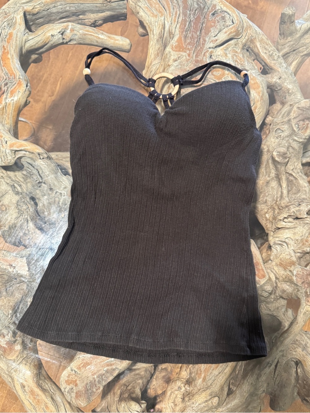 Padded Ribbed Cotton blend Camisole M/L